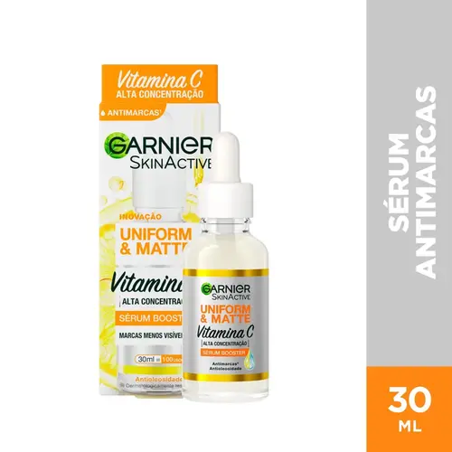 SÉRUM BOOSTER GARNIER UNIFORM E MATTE ANTIMARCAS VIT C 30ML