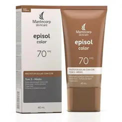 PROTETOR SOLAR EPISOL COLOR FPS70 40ML TOM 3 MEDIO