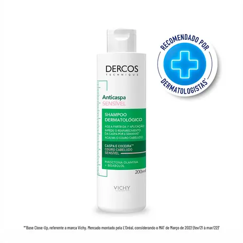 SHAMPOO ANTICASPA VICHY DERCOS 200ML SENSÍVEL