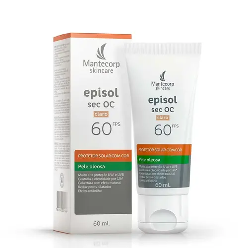 PROTETOR SOLAR EPISOL SEC OC FPS 60 COM COR CLARO 60ML