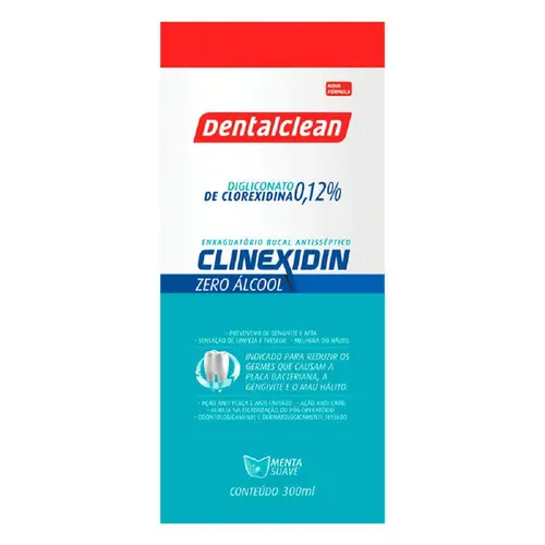 ENXAGUANTE BUCAL DENTALCLEAN 300ML CLINEXIDIN