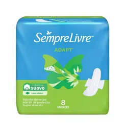 ABSORVENTE SEMPRE LIVRE ADAPT SUAVE COM ABAS 8UN