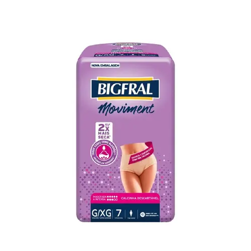 ROUPA ÍNTIMA BIGFRAL MOVIMENT FEMININA 7UN G/XG