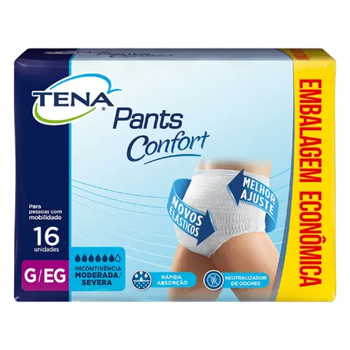 ROUPA INTIMA TENA PANTS CONFORT MEGA G/EG 16UN