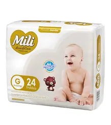 FRALDA MILI  LOVECARE JUMBO TAM(G) 24 UN