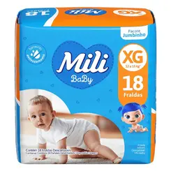 FRALDA MILI BABY JUMBINHO TAM(XG) 18 UN