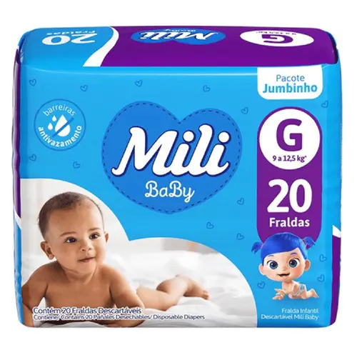 FRALDA MILI BABY JUMBINHO TAM(G) 20 UN