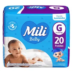 FRALDA MILI BABY JUMBINHO TAM(G) 20 UN