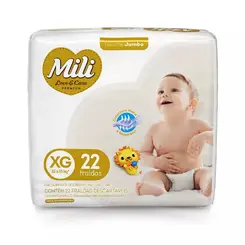 FRALDA MILI LOVECARE JUMBO TAM(XG) 22 UN