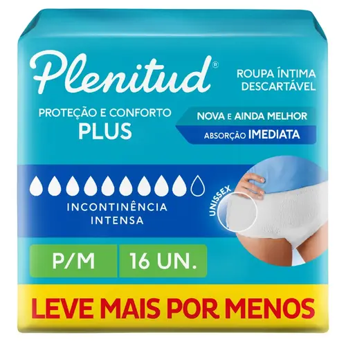 FRALDA PLENITUD ACTIVE PLUS 16UN P/M