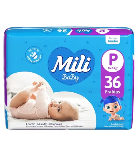 FRALDA MILI BABY JUMBO TAM(P) 36 UN