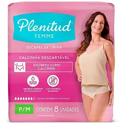FRALDA PLENITUD ACTIVE MULHER 8UN P/M