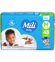 FRALDA MILI BABY MEGA TAM(M) 48 UN