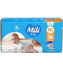 FRALDA MILI BABY MEGA TAM(XG) 36 UN