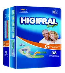 FRALDA HIGIFRAL CONFORT 8UN G