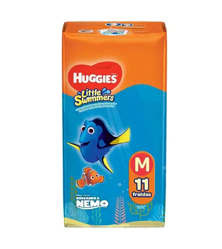 FRALDA HUGGIES LITTLE SWIMMERS P/M 11UN