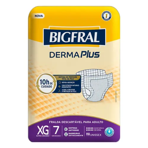 FRALDA BIGFRAL DERMA PLUS XG 7UN