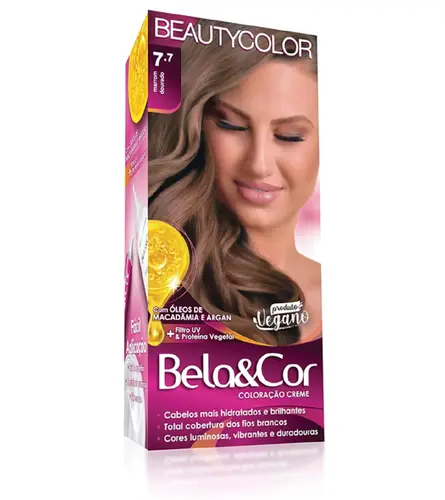 TINTURA BELA E COR 7.7 MARROM DOURADO