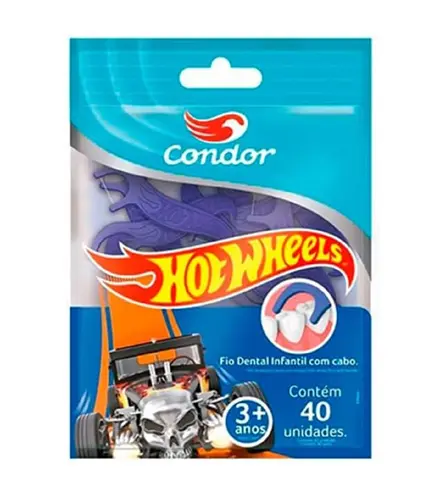 FIO DENTAL CONDOR FLOSS PICKS COM CABO 40UN HOT WHEELS