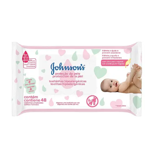 TOALHAS UMEDECIDAS JOHNSONS EXTRA CUIDADO 48 UN