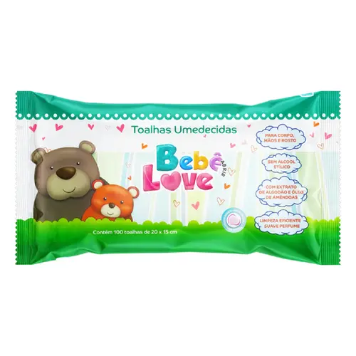 TOALHAS UMEDECIDAS 100UND BEBE LOVE