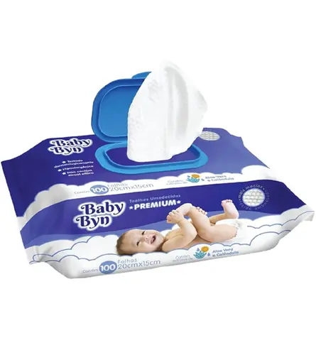 TOALHAS UMEDECIDAS BABY BYN PREMIUM 100 UND