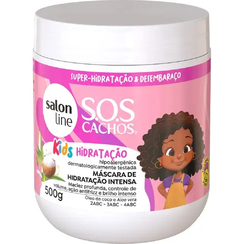 MÁSCARA PARA TRATAMENTO SALON LINE 500G KIDS HIDRAT INTENSA
