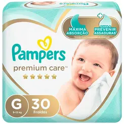 FRALDA PAMPERS PREMIUM CARE MEGA G 30UN