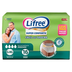FRALDA LIFREE CALCA SUPER CONFORTO 16UN G/XG