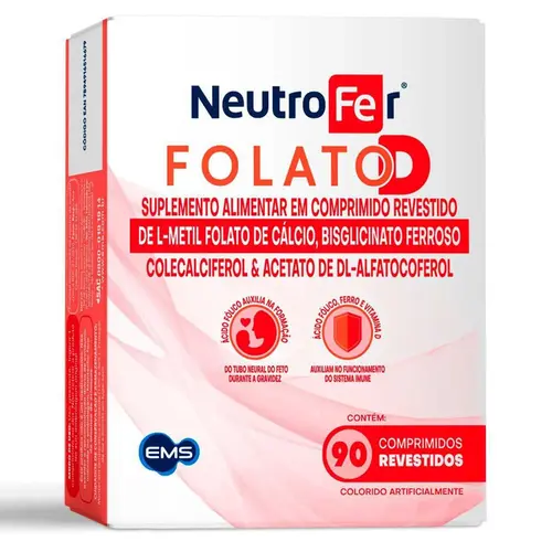 NEUTROFER FOLATO D 90 COMPRIMIDOS REVESTIDOS