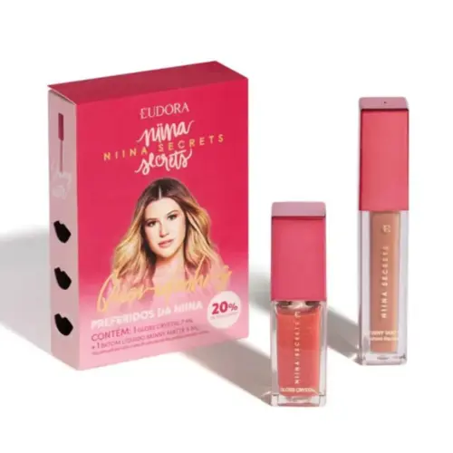 KIT EUDORA NIINA SECRETS QUERIDINHOS GLOSS + BATOM LÍQUIDO