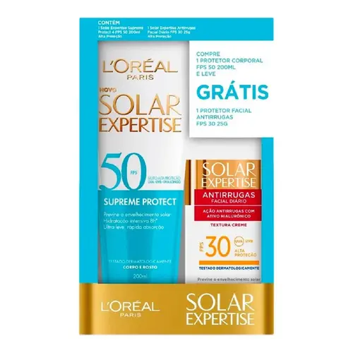 KIT PROTETOR SOLAR LOREAL PARIS FPS50+FPS30 ANTIRRUGAS