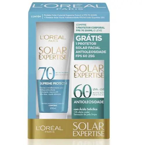 KIT PROTETOR SOLAR LOREAL PARIS FPS70 + FPS60 EXPERTISE