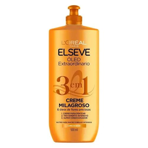 CREME PARA PENTEAR ELSEVE 500ML MILAGROSO 3 EM 1