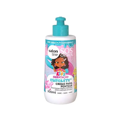 CREME PARA PENTEAR SALON LINE KIDS 300ML HIDRATAÇÃO CHICLETE