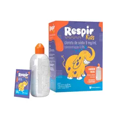 RESPIR KIDS 9MG/ML LAVAGEN NASAL 15 SACHÊS + FRASCO 120ML