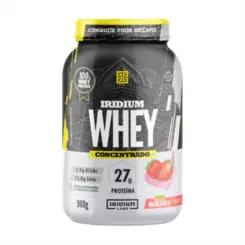 WHEY PROTEIN IRIDIUM 900G CONCENTRADO MORANGO