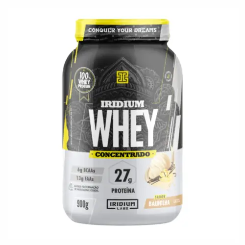 WHEY PROTEIN IRIDIUM 900G CONCENTRADO BAUNILHA