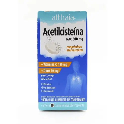 ACETILCISTEÍNA NAC 600MG +VIT C 180MG + ZINCO 10MG 10CP EFER