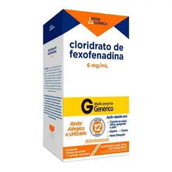 CLORIDRATO DE FEXOFENADINA 6MG/ML 60ML NOVA QUÍMICA