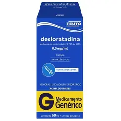 DESLORATADINA 0,5MG/ML 60ML TEUTO