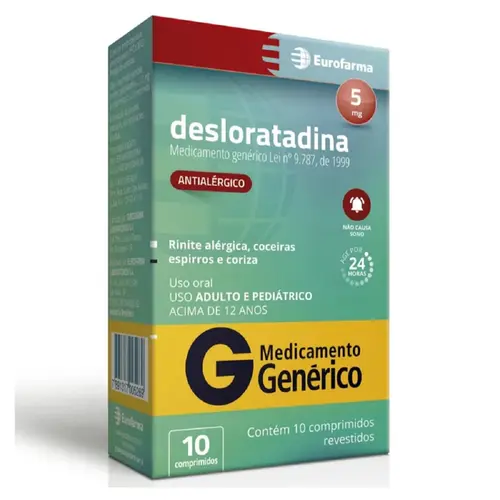 DESLORATADINA 5MG 30 COMPRIMIDOS EUROFARMA