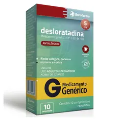 DESLORATADINA 5MG 30 COMPRIMIDOS EUROFARMA