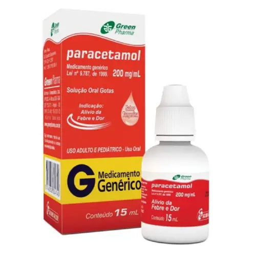 PARACETAMOL 200MG/ML 15ML GREEN PHARMA