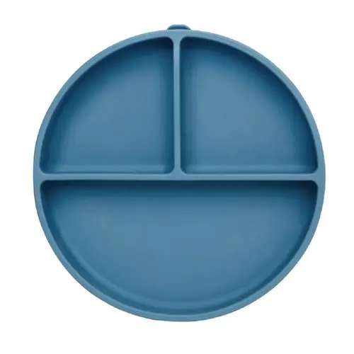 PRATINHO EM SILICONE BUBA COM VENTOSAS AZUL ESCURO REF 20962