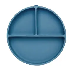 PRATINHO EM SILICONE BUBA COM VENTOSAS AZUL ESCURO REF 20962