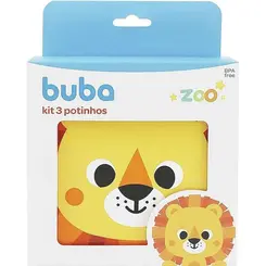 KIT BUBA COM 3 POTINHOS ZOO LEÃO 19055