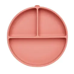 PRATINHO EM SILICONE BUBA COM VENTOSAS ROSA ESCURO REF 20963