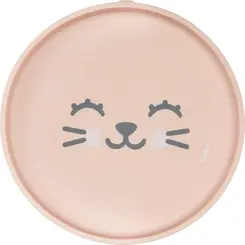 PRATINHO EM SILICONE BUBA GUMY COM VENTOSAS ROSA REF 19678