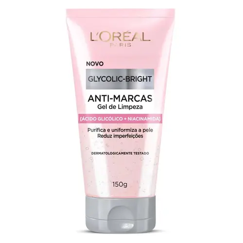 GEL DE LIMPEZA LOREAL GLYCOLIC-BRIGHT 150ML ANTI-MARCAS